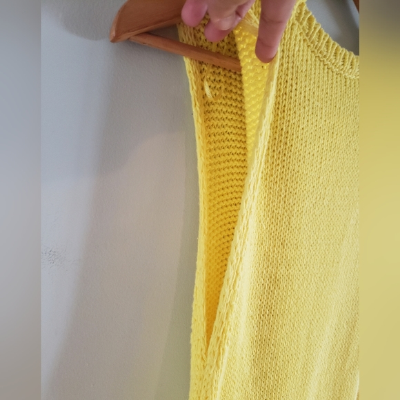 Zara Vibrant Yellow Sleeveless Sweater Dress M - Picture 5 of 5